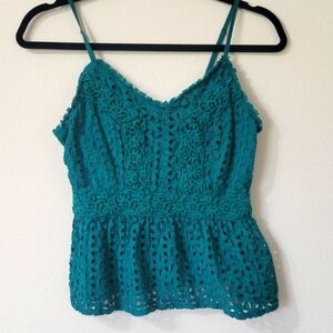 TEAL Summer Lace Women’s Top Size M